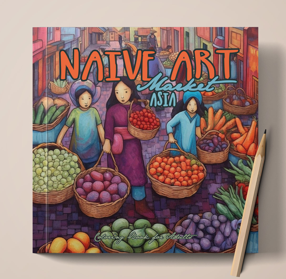 Naive Art Grayscale Coloring Book (Printbook) – Monsoon Publishing USA